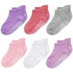 CozyWay Ankle Grip Toddler Socks - Non-Slip Gripper Soles for Toddler Grip Sock - Easy-On Heel Tabs for Kids Ankles - 3T-5...