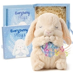 Tickle & Main Everybunny Prays Bunny Stuffed Animal & Musical Toy - Blue, 7 in Plush & Illustrated Book, Recites Now I Lay...