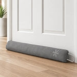 Simply Genius Door Draft Stopper - 36-Inch, Gray - Weighted Draft Snake & Wind Stopper for Sliding Glass Doors