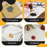 Artellius Sealing Wax Sticks - 30 Pack, 4 in x 0.3 in, Black - Glue Gun & Candle Compatible for Wax Seal Stamps