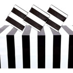 Sparkle and Bash 3-Pack Black & White Striped Disposable Rectangle Tablecloth - 54 x 108 in Plastic Table Cover - Waterpro...