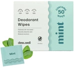 Dew Well Deodorant Wipes - Individually Wrapped Armpit Wipes & Purse Essentials - Sweat-Blocking Mini Deodorant - Compact ...