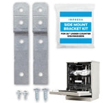 Impresa Dishwasher Side Mount Bracket Kit - Compare to DWBRACKIT1 - Silver Galvanized Steel - Compatible with Frigidaire &...