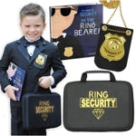 Tickle & Main Ring Bearer Proposal Gift Set - Youth S/M, Ages 4 & Up, Black Polyester - Includes Storybook, Leather Badge ...
