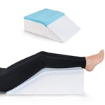 Ebung Leg Pillow Memory Foam - Cooling Gel Leg Elevation with Removable Cover for Swelling, Circulation, and Pain Relief -...
