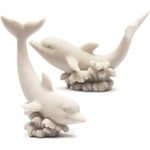 Bright Creations Ceramic Painting Kit for Adults - Dolphin Figurines to Paint - 2-Pack, 3.5 x 2.25 x 5 in Unpainted Polyre...