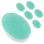Impresa Double-Sided Body Sponge - White & Blue, Pack of 6 - Deep Exfoliation & Body Scrub Pad - Dual-Sided Design - Gentl...