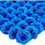 50 Pack Royal Blue Roses Artificial Flowers Bulk, 3 Inch Stemless Fake Silk Roses for Decorations, Wedding, Faux Bouquets ...