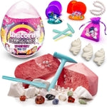 GirlZone Girl Digging Toys - Unicorn Gemstone Discovery Dig Kit for Kids - Large Multicolor Box - STEM Craft Activities wi...
