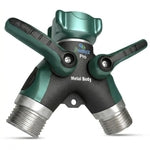 2WAYZ Hose Splitter 2 Way Heavy Duty Outdoor Faucet and Garden Connector - Water Spigot Splitter - Durable All-Metal Y Ada...