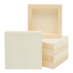 Bright Creations Wood Panel Canvases for Painting - 5 x 5 in, 0.85 in Thick, Pack of 6 - Unfinished Pine Deep-Cradle Woode...