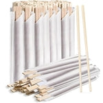 Prestee 50 Pairs Disposable Wooden Chopsticks - Individually Wrapped for Hygiene - 8-Inch Wood Chopstick - Utensils for Su...