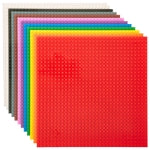 Strictly Briks Stackable Baseplates - 12 Pack 10"x10", 32x32 Studs, Compatible with Lego for Building City Scenes, Foundat...