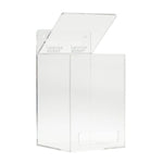 Okuna Outpost Wall Mount Glove Dispenser - 5 x 4.5 x 8.5 In, Clear Acrylic - Hair Net & Shoe Cover Holder - Hinged Top & B...