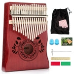 UNOKKI 17-Key Kalimba Thumb Piano - Portable Mahogany Percussion Mbira Instrument - Beginner Tuning Set, Music Instruments...