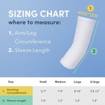 Eczema Clothing for Kids - Arm and Leg Sleeves for Girls and Boys - Itch Relief, Ultra-Soft - Wrap-E-Soothe (Medium 7-9 In)