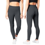 SATINA High Waisted Leggings for Women - Capri, Full Length, Fleece and with Pockets Women's Leggings - New Charcoal Grey