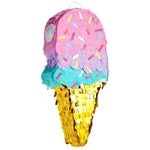 BLUE PANDA Ice Cream Pinata for Birthday Party Decoration & Ice Cream Party Favors - Small Cardboard, 16.4 x 7.6 x 2.9 In,...