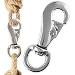 IMPRESA Hammock Chair Swivel Hook - 500 lb Weight Limit, Silver Iron - Heavy Duty Swivel Snap Hook - 360° Rotation & Rotar...