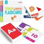 Merka Toddler Flash Cards - Interactive Alphabet Learning with Alphabet Flash Cards for Toddlers 1-3 - Pack of 64, 4.2" x ...