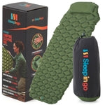 Sleepingo Sleeping Pad for Camping, Green Nylon TPU, Lightweight & Compact, Ideal for Camping and Hiking, Durable Material