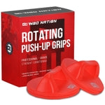 WOD Nation Rotating Push Up Bars - Rotating Push-Up Handles for Calisthenics & Strength Training - Pull Up Bar Accessory &...