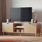 Stead Contemporary Fluted TV Stand, 70 Inches TV Media Console, Supports 32 to 80" TVs, Media Console Cabinet for Living R...