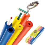 Impresa Foam Grip Tubing - adaptable Multi-Color, Blue/Red/Yellow 6-Count Slip-Resistant Grip Tubes for Built-Up Handles -...
