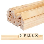 Wooden Scrabble Tile Holder - Game Organizer with Scrabble Trays - Craft Display for Letter Tiles - Space-Saving Racks - P...