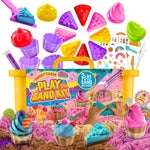 GirlZone Sand Art Kit for Kids, 2 lb Moldable Sand in Sweet Cakes Style, Includes 17 Tools for Creative Cake Design & Sens...