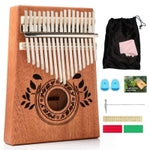 UNOKKI 17-Key Kalimba Thumb Piano - Portable Mahogany Percussion Mbira Instrument - Beginner Tuning Set, Music Instruments...