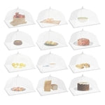 Simply Genius Mesh Food Covers - 12-Pack, 17in x 17in, White - Outdoor Kitchen & Picnic Accessories - Hosting Essentials f...