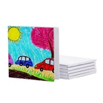 Paper Junkie Blank Books for Kids to Write Stories - 5.2 x 5.2 in White Hardcover, 6-Pack - Unlined Sketchbook Journal & C...