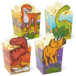BLUE PANDA Dinosaur Popcorn Boxes - 60 Pack, Multicolor, 4 Designs - Bulk Popcorn Boxes for Dinosaur Birthday Party Supply...