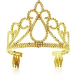 BLUE PANDA Princess Crown Tiara Set - 12 Pack Gold Plastic Crowns - 4.5 in Diameter & 3.5 in Height - Girls & Kids Tiaras ...