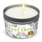 MAGNIFICENT 101 White Sage Smudge Candle - 6 Oz Soy Wax - 35-Hr Burn Time - Sage Candles for Cleansing & Chakra Healing