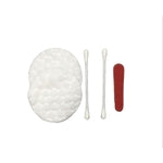 ECO amenities Cotton Rounds Travel Set - Individually Wrapped Cotton Swabs - Disposable Nail File Kit - Bulk Hotel Vanity ...