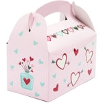 Blue Panda Valentine Treat Boxes - 24 Count, Pink, 5.9-Inch Glossy Heart Cardstock - Party Favor Box & Gift Bag Alternativ...