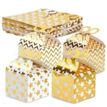 Best Paper Greetings 36 Pack Gold Gable Favor Boxes, 3.7 x 3.2 x 3.7 inches Treat Boxes for Wedding, Bridal Shower, Candy,...