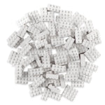 Strictly Briks Classic Bricks Starter Kit - Creative Building Blocks Set - Stackable White 2x4 Kids Blocks - Compatible wi...