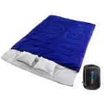 Double Sleeping Bags for Adults – Waterproof Queen-Size 2 Person Sleeping Bag with Pillows for Camping, Backpacking, Hikin...
