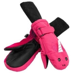 Maplefield Kids Snow Mittens - Medium, Unicorn Pattern, Ages 4-6 - Waterproof Protection & Long Cuff Kids Mittens - Fun Un...