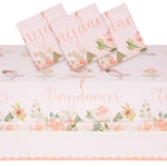 BLUE PANDA Tiny Dancer Tablecloths - 3 Pack, Pink, 54 x 108 In, Plastic - Birthday Table Cover for Party & Baby Shower Dec...