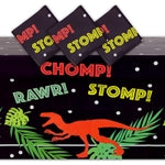 Blue Panda Dinosaur Plastic Tablecloth - 54 x 108 in, Black, 3 Pack - Disposable Table Cover for Dinosaur Birthday Party D...
