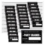 Blue Panda 25 Pack Bachelorette Mugshot Signs w/Height Chart - Bachelorette Backdrop for Wedding, Birthday, Jail Party Dec...