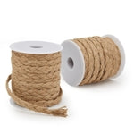 Genie Crafts Braided Jute Rope Twine - Pack of 2, 0.4 In x 26 Ft - DIY Crafts & Gift Wrapping with Craft Cord - Plant Supp...
