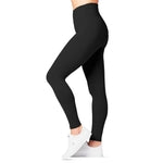 SATINA High Waisted Black Leggings for Women - Versatile Full Length Yoga Pants - Soft Stretch Fabric with Tummy Control G...