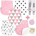 Dodo Babies Burp Cloths for Babies - Soft Cotton Front & Fleece Back - Contoured Fit for Newborn Essentials - Pack of 5, 2...