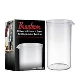 Bruntmor Spare Carafe for French Press, 34 oz French Press replacement Glass, Fire hardened Borosilicate Beaker, 34 ounce