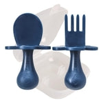 Grabease Baby Feeding Utensils Set - Infant and Baby Fork and Spoon for Ages 1-11 Months, BPAs and Phthalate-Free Cutlery,...